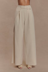Mila Straight Leg Suiting Pant - Buttermilk
