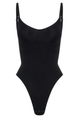 Alyssa Backless Shapewear Bodysuit - Black