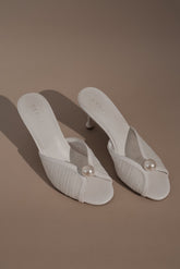 Reena Pearl Mesh Mule - Ivory