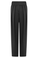 Penelope Pleated High Waisted Pants - Black