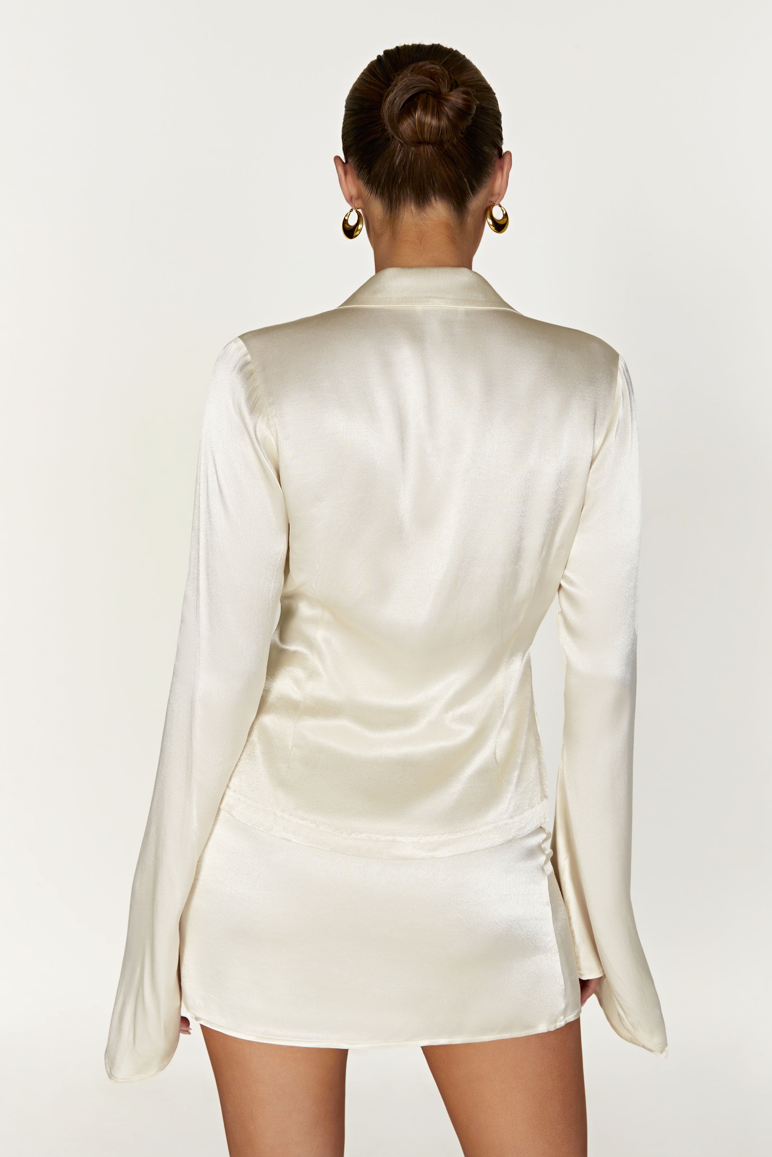 Noa Collared Long Sleeve Shirt - Ivory
