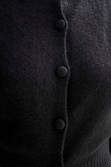 Genevieve Oversized Knit Cardigan - Black