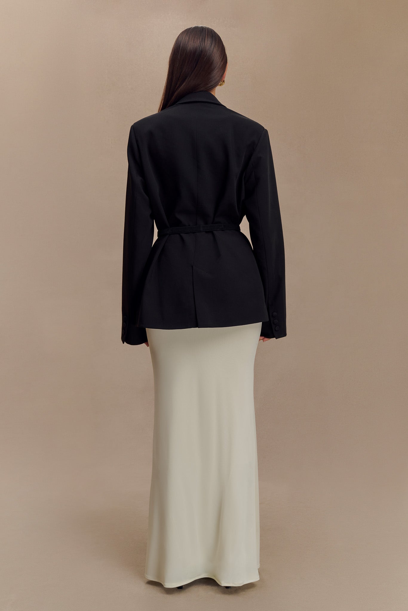 Bexley Oversized Blazer With Shoulder Pads - Black