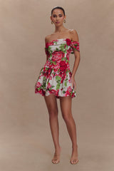 Giovanna Off Shoulder Mini Dress - Sonia Rose Print