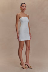 Maci Crepe Mini Dress - White