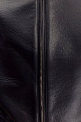 Codi Faux Leather Bomber Jacket - Black