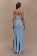 Finley Pointelle Knit Maxi Dress - Cornflower Blue