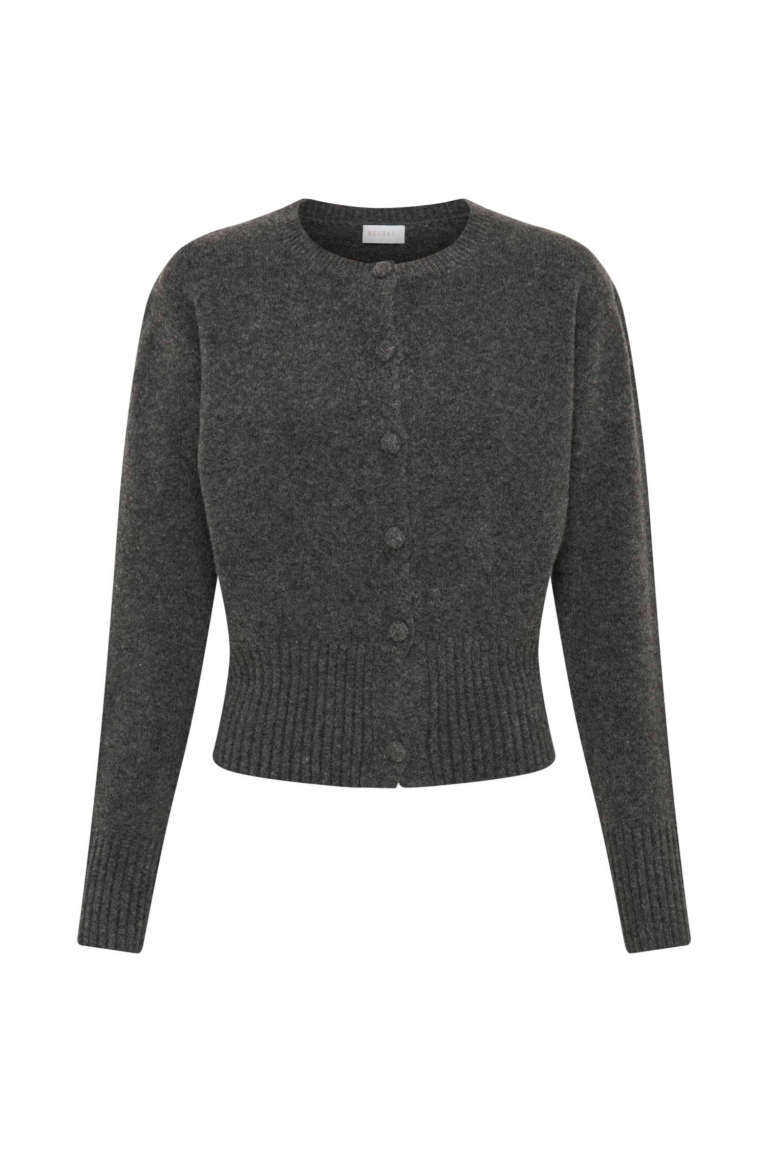 Genevieve Oversized Knit Cardigan - Charcoal Marle