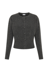 Genevieve Oversized Knit Cardigan - Charcoal Marle