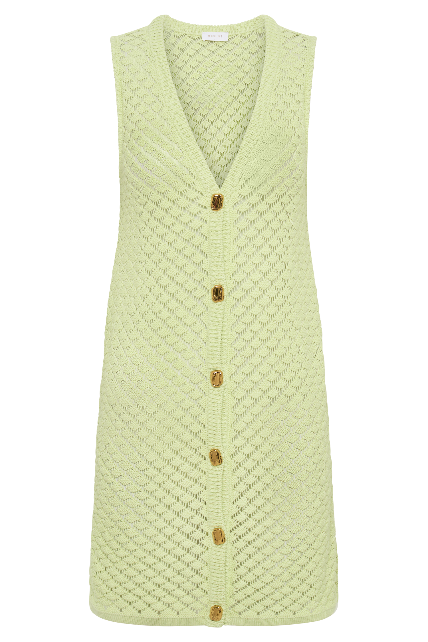 Delta Sleeveless Knit Button Up Mini Dress - Seafoam Green