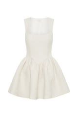Jennifer Boucle Mini Dress - Ivory
