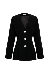 Kendall Balloon Sleeve Jacket - Black