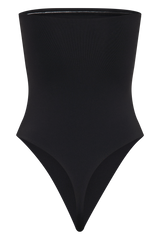 Romina Recycled Nylon Ruched Bodysuit - Black
