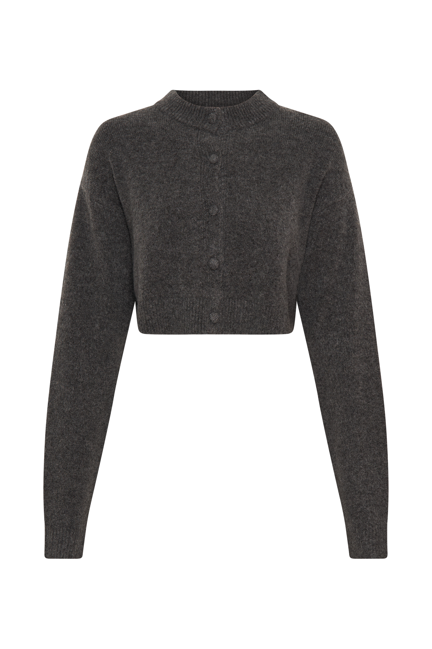 Shelby Knit Cardigan - Charcoal Marle