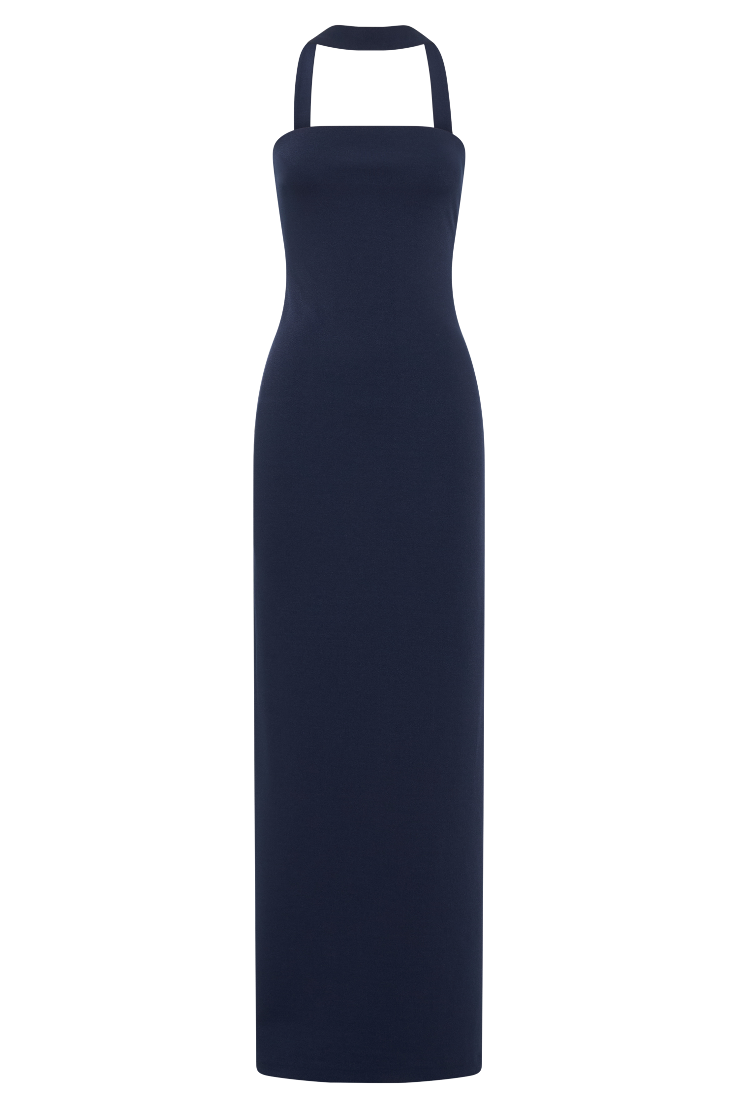 Amelita Suiting Halter Midi Dress - Navy
