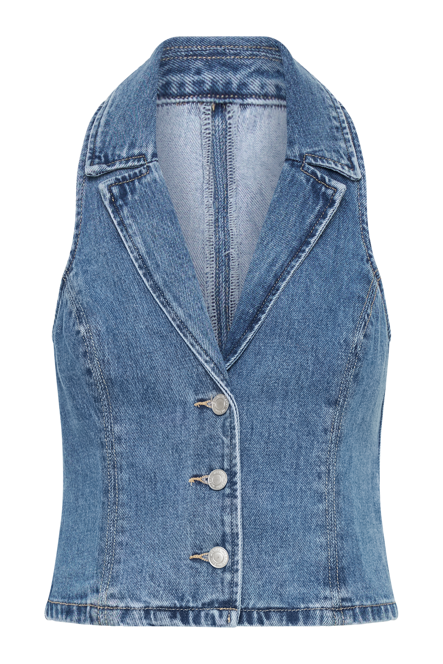Vivienne Denim Vest - 70'S Blue