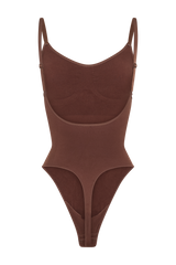 Alyssa Backless Shapewear Bodysuit - Espresso