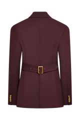 Bellamy Cinched Blazer - Mahogany