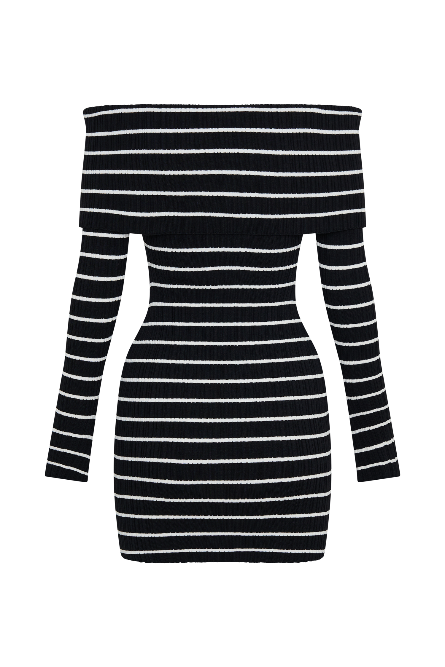 Dominica Off Shoulder Knit Mini Dress - Black