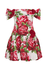Giovanna Off Shoulder Mini Dress - Sonia Rose Print