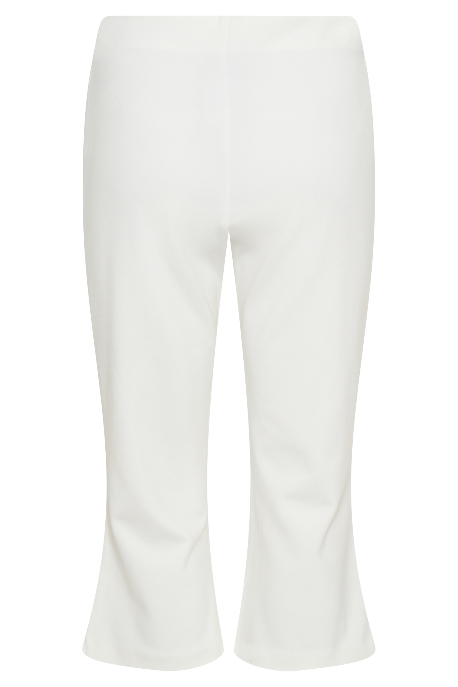 Layla Flared Crepe Capri Pants - White