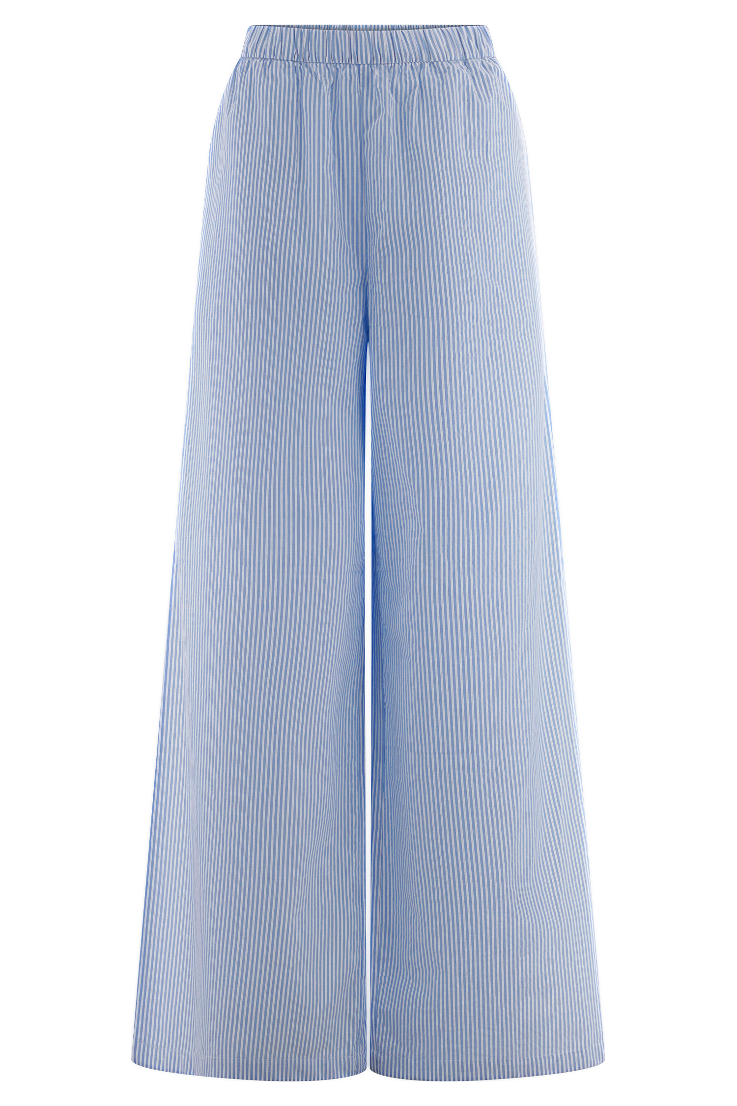 Hansen Wide Leg Pants - Blue Pinstripe