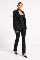 Bexley Oversized Blazer With Shoulder Pads - Black