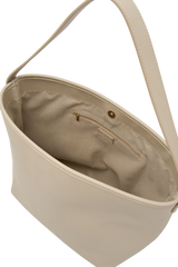 Winnie Relaxed Faux Leather Tote Bag - Neutral